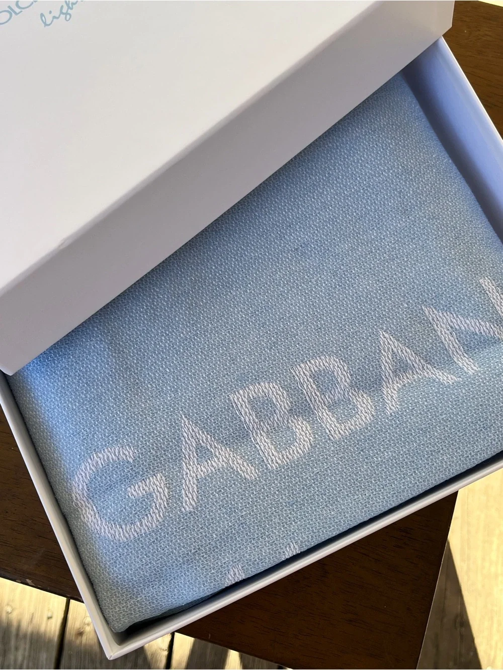 Dolce & Gabbana Light Blue beach towel- Light Blue